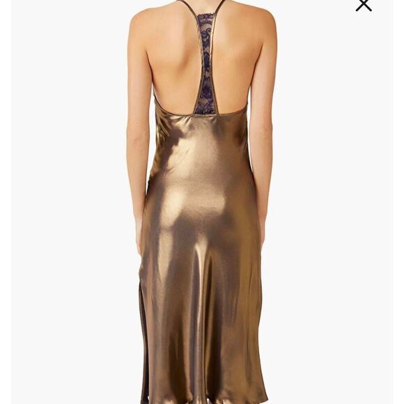 FREE PEOPLE Sunset Shimmer Sleeveless Racerback Midi Slip Dress - Picture 5 of 16